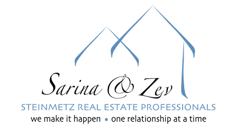 Steinmetz Real Estate Professionals logo — 'Sarina & Zev', a William Raveis team